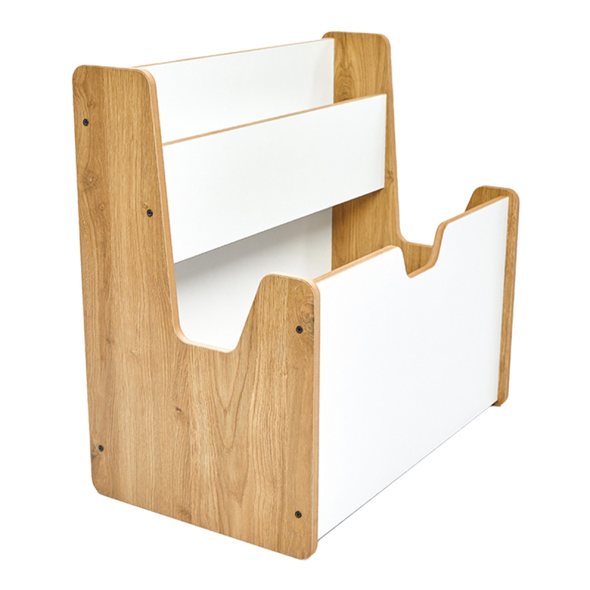 Ραφιέρα Crane pakoworld φυσικό-λευκό mdf 57x34x55εκ Ραφιέρα Crane pakoworld φυσικό-λευκό mdf 57x34x55εκ