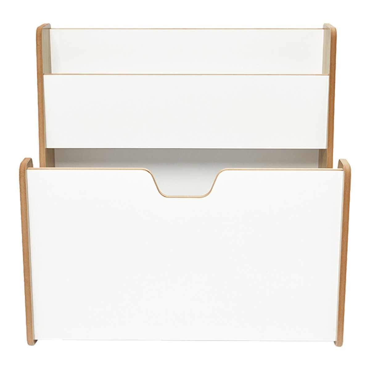 Ραφιέρα Crane pakoworld φυσικό-λευκό mdf 57x34x55εκ Ραφιέρα Crane pakoworld φυσικό-λευκό mdf 57x34x55εκ