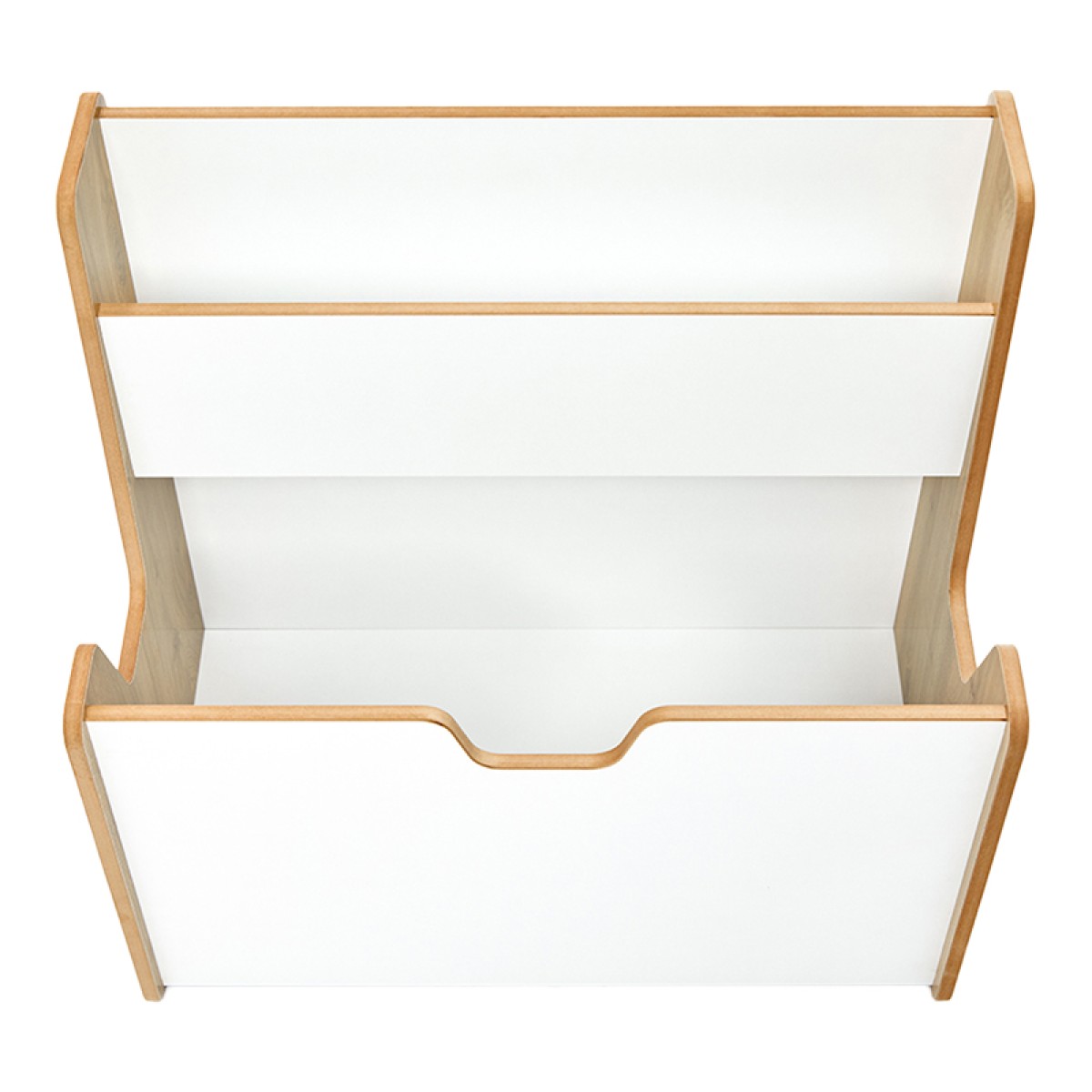 Ραφιέρα Crane pakoworld φυσικό-λευκό mdf 57x34x55εκ Ραφιέρα Crane pakoworld φυσικό-λευκό mdf 57x34x55εκ