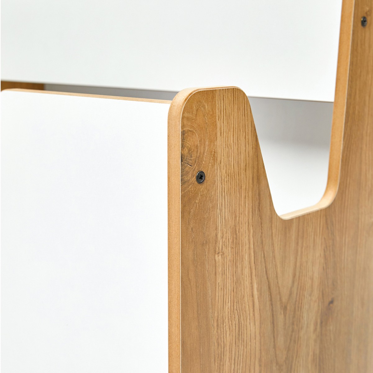 Ραφιέρα Crane pakoworld φυσικό-λευκό mdf 57x34x55εκ Ραφιέρα Crane pakoworld φυσικό-λευκό mdf 57x34x55εκ