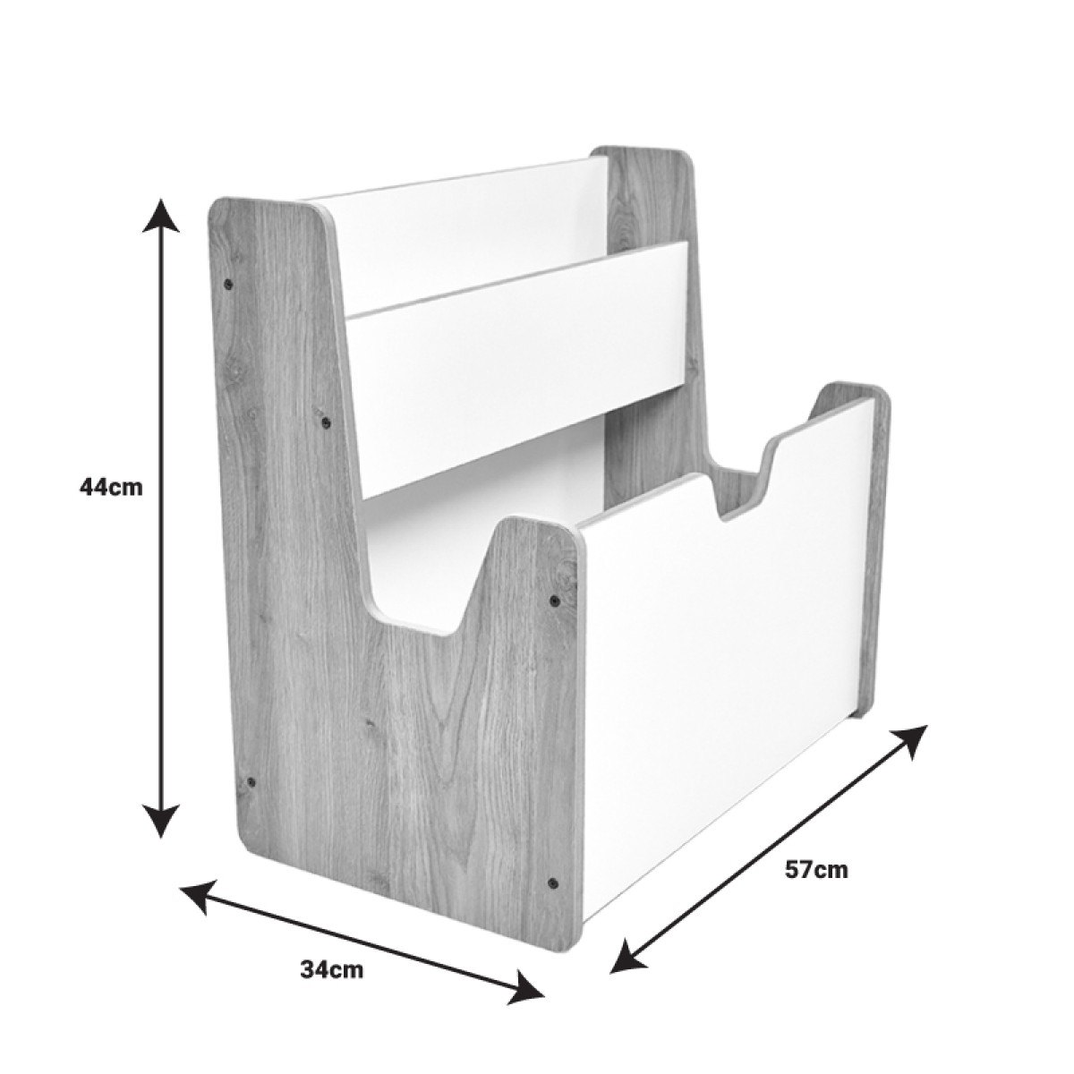 Ραφιέρα Crane pakoworld φυσικό-λευκό mdf 57x34x55εκ Ραφιέρα Crane pakoworld φυσικό-λευκό mdf 57x34x55εκ