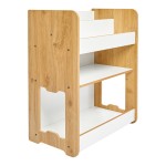Ραφιέρα Seagull pakoworld φυσικό-λευκό mdf 57x34x70εκ Ραφιέρα Seagull pakoworld φυσικό-λευκό mdf 57x34x70εκ