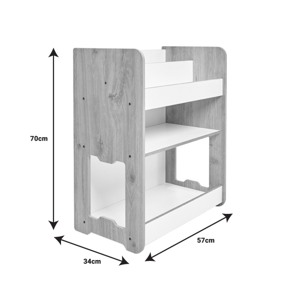 Ραφιέρα Seagull pakoworld λευκό mdf 57x34x70εκ Ραφιέρα Seagull pakoworld λευκό mdf 57x34x70εκ