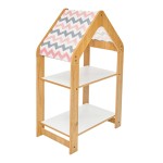 Ραφιέρα Montessori Zoilen pakoworld φυσικό-λευκό-ροζ mdf 50x30x80εκ Ραφιέρα Montessori Zoilen pakoworld φυσικό-λευκό-ροζ mdf 50x30x80εκ