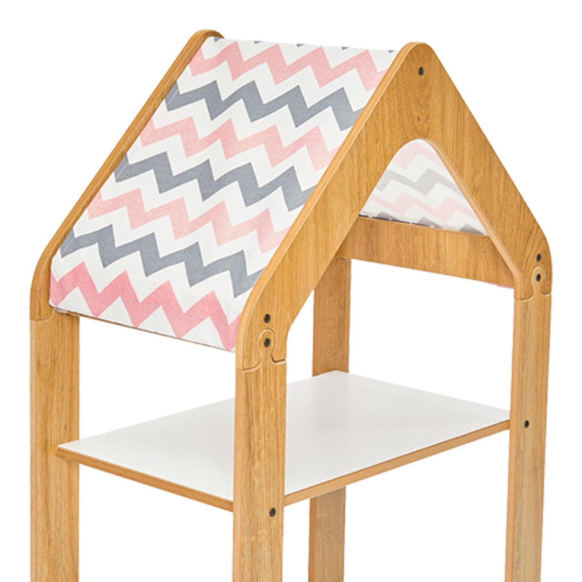 Ραφιέρα Montessori Zoilen pakoworld φυσικό-λευκό-ροζ mdf 50x30x80εκ Ραφιέρα Montessori Zoilen pakoworld φυσικό-λευκό-ροζ mdf 50x30x80εκ