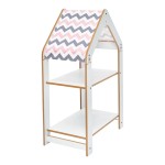 Ραφιέρα Montessori Zoilen pakoworld λευκό-ροζ mdf 50x30x80εκ Ραφιέρα Montessori Zoilen pakoworld λευκό-ροζ mdf 50x30x80εκ