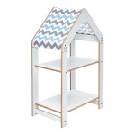 Ραφιέρα Montessori Zoilen pakoworld λευκό-μπλε mdf 50x30x80εκ Ραφιέρα Montessori Zoilen pakoworld λευκό-μπλε mdf 50x30x80εκ