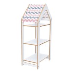 Ραφιέρα Montessori Zoilen I pakoworld λευκό-ροζ mdf 50x30x100εκ Ραφιέρα Montessori Zoilen I pakoworld λευκό-ροζ mdf 50x30x100εκ