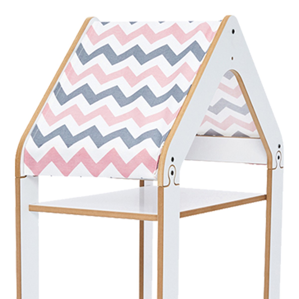 Ραφιέρα Montessori Zoilen I pakoworld λευκό-ροζ mdf 50x30x100εκ Ραφιέρα Montessori Zoilen I pakoworld λευκό-ροζ mdf 50x30x100εκ