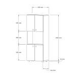 Ντουλάπα κουζίνας Guzel pakoworld σε καρυδί απόχρωση 60x31.4x140εκ Ντουλάπα κουζίνας Guzel pakoworld σε καρυδί απόχρωση 60x31.4x140εκ