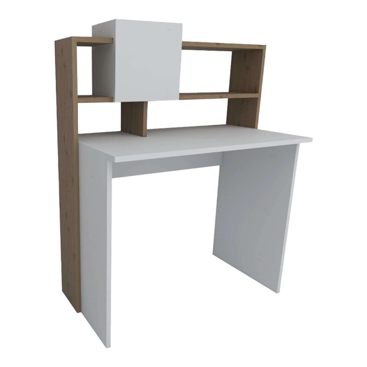Γραφείο εργασίας Koogi pakoworld σε oak-λευκή απόχρωση 94x60x118εκ Γραφείο εργασίας Koogi pakoworld σε oak-λευκή απόχρωση 94x60x118εκ