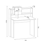 Γραφείο εργασίας Koogi pakoworld σε oak-λευκή απόχρωση 94x60x118εκ Γραφείο εργασίας Koogi pakoworld σε oak-λευκή απόχρωση 94x60x118εκ