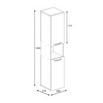 Ντουλάπα-στήλη Wanka pakoworld σε λευκή απόχρωση 30x32x144εκ Ντουλάπα-στήλη Wanka pakoworld σε λευκή απόχρωση 30x32x144εκ