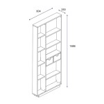 Βιβλιοθήκη με συρτάρια Dakin pakoworld σε oak απόχρωση 80x25x190εκ Βιβλιοθήκη με συρτάρια Dakin pakoworld σε oak απόχρωση 80x25x190εκ