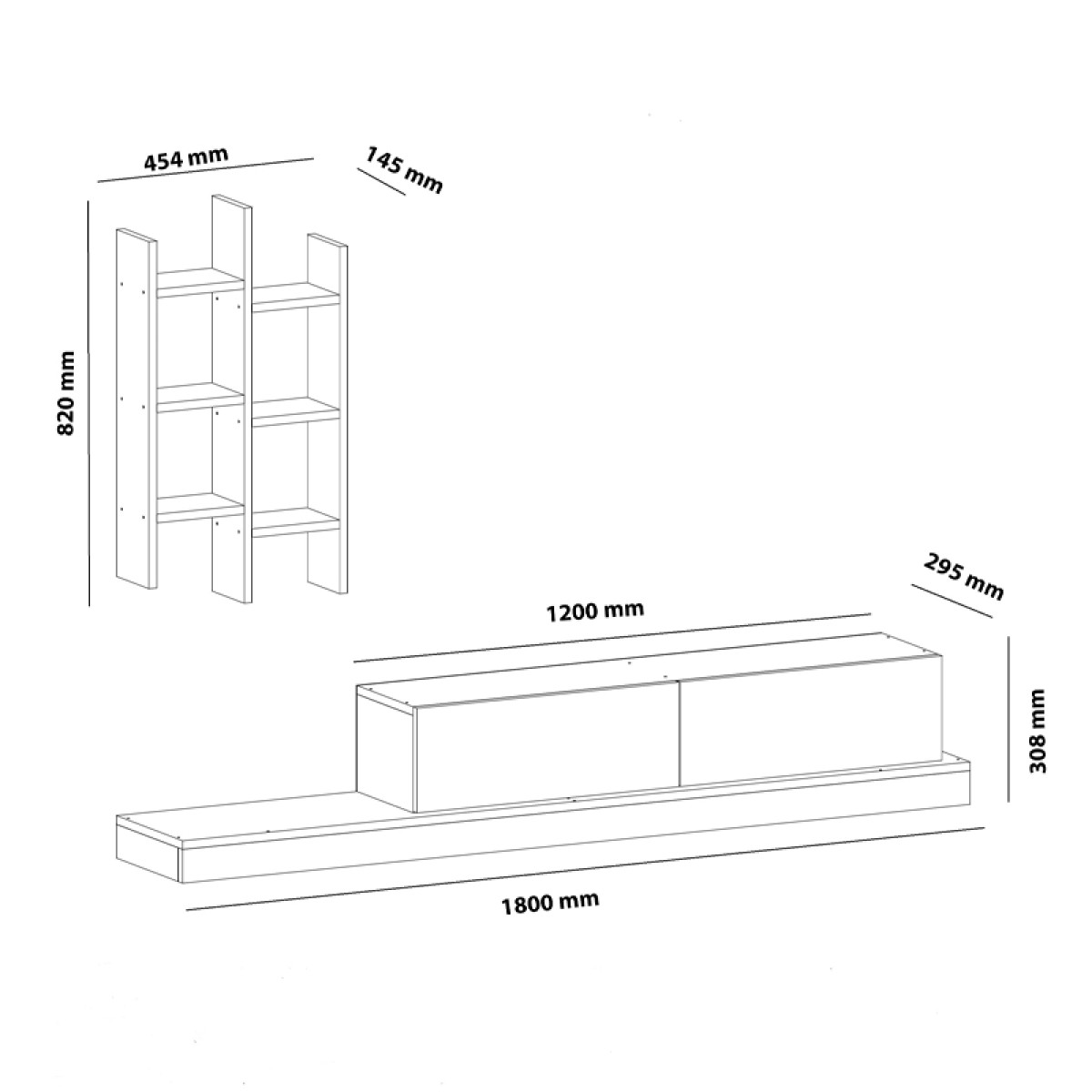 Έπιπλο τηλεόρασης Rumba pakoworld σε λευκή-oak απόχρωση 180x30x31εκ Έπιπλο τηλεόρασης Rumba pakoworld σε λευκή-oak απόχρωση 180x30x31εκ