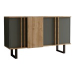 Μπουφές Amanda I pakoworld σε ανθρακί-καρυδί απόχρωση 160x74x79εκ Μπουφές Amanda I pakoworld σε ανθρακί-καρυδί απόχρωση 160x74x79εκ