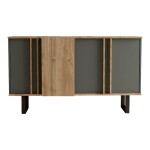 Μπουφές Amanda I pakoworld σε ανθρακί-καρυδί απόχρωση 160x74x79εκ Μπουφές Amanda I pakoworld σε ανθρακί-καρυδί απόχρωση 160x74x79εκ