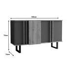 Μπουφές Amanda I pakoworld σε ανθρακί-καρυδί απόχρωση 160x74x79εκ Μπουφές Amanda I pakoworld σε ανθρακί-καρυδί απόχρωση 160x74x79εκ