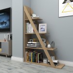 Βιβλιοθήκη Quina pakoworld σε oak απόχρωση 100x30x150εκ Βιβλιοθήκη Quina pakoworld σε oak απόχρωση 100x30x150εκ