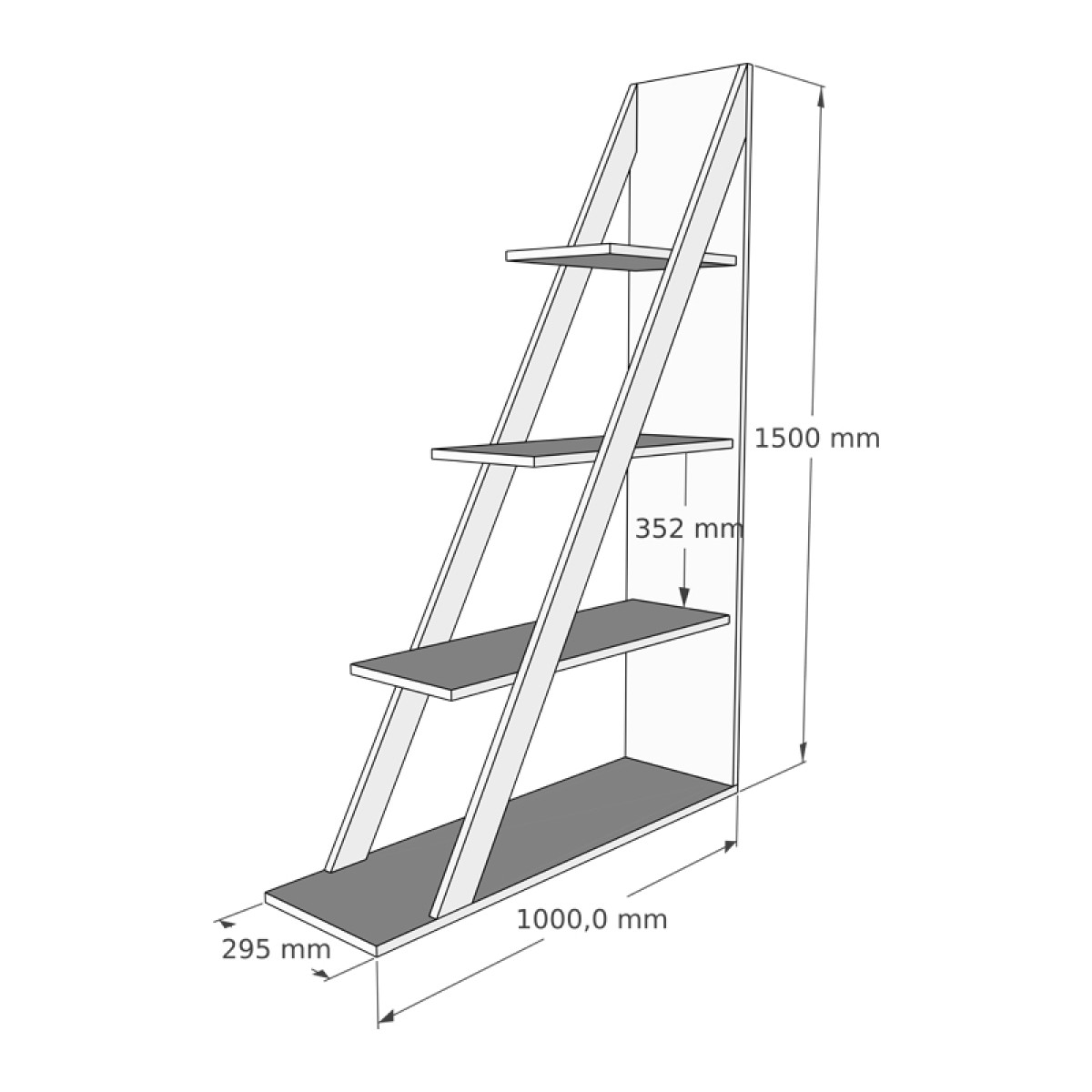 Βιβλιοθήκη Quina pakoworld σε oak απόχρωση 100x30x150εκ Βιβλιοθήκη Quina pakoworld σε oak απόχρωση 100x30x150εκ