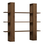 Βιβλιοθήκη Yotek pakoworld σε καρυδί απόχρωση 120x23x120εκ Βιβλιοθήκη Yotek pakoworld σε καρυδί απόχρωση 120x23x120εκ