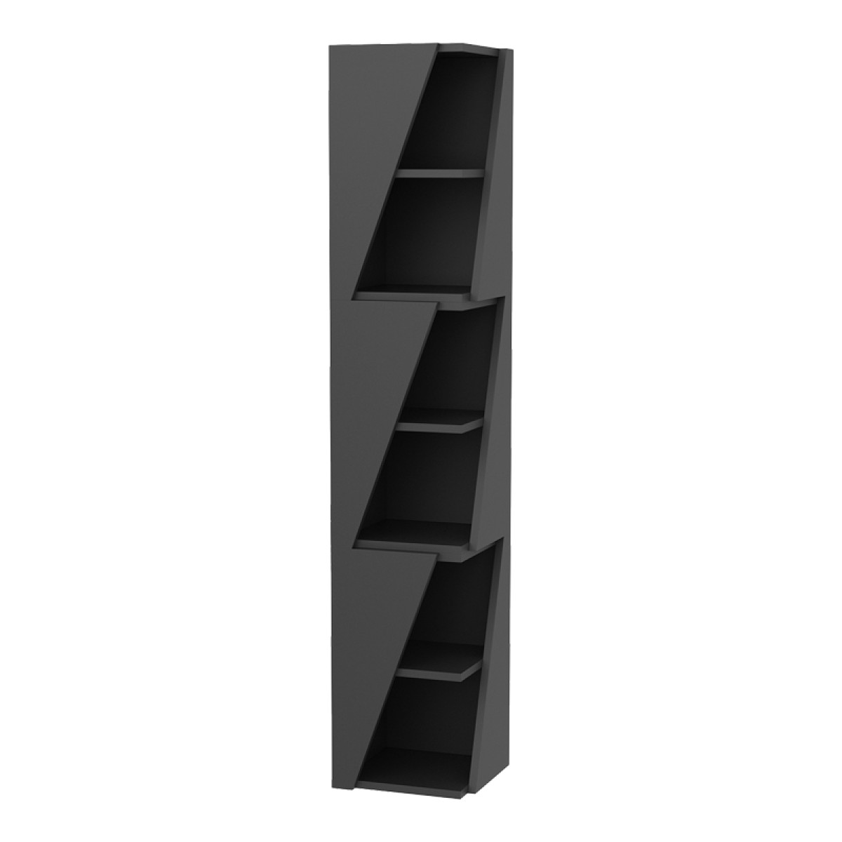 Βιβλιοθήκη στήλη Klaro pakoworld σε ανθρακί απόχρωση 32x32x165εκ Βιβλιοθήκη στήλη Klaro pakoworld σε ανθρακί απόχρωση 32x32x165εκ