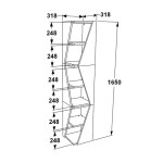 Βιβλιοθήκη στήλη Klaro pakoworld σε ανθρακί απόχρωση 32x32x165εκ Βιβλιοθήκη στήλη Klaro pakoworld σε ανθρακί απόχρωση 32x32x165εκ
