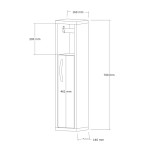 Ντουλάπι-στήλη Μaretto pakoworld σε sonoma απόχρωση 16x14x70εκ Ντουλάπι-στήλη Μaretto pakoworld σε sonoma απόχρωση 16x14x70εκ