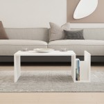 Τραπέζι σαλονιού Poko pakoworld σε λευκή απόχρωση 86.8x50x32,4εκ