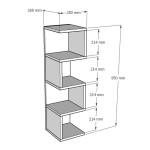 Ραφιέρα επιδαπέδια Pratel pakoworld σε λευκή απόχρωση 25x27x95εκ Ραφιέρα επιδαπέδια Pratel pakoworld σε λευκή απόχρωση 25x27x95εκ