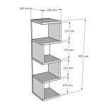 Ραφιέρα επιδαπέδια Pratel pakoworld σε oak απόχρωση 25x27x95εκ Ραφιέρα επιδαπέδια Pratel pakoworld σε oak απόχρωση 25x27x95εκ