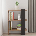 Βιβλιοθήκη Maverick pakoworld σε sonoma-ανθρακί απόχρωση 51,8x25x70εκ Βιβλιοθήκη Maverick pakoworld σε sonoma-ανθρακί απόχρωση 51,8x25x70εκ
