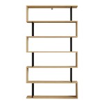 Βιβλιοθήκη Ziza pakoworld σε oak απόχρωση 90x22x162.6εκ Βιβλιοθήκη Ziza pakoworld σε oak απόχρωση 90x22x162.6εκ