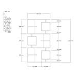 Βιβλιοθήκη Cubix pakoworld σε sonoma-ανθρακί απόχρωση 90x24,6x171,90εκ Βιβλιοθήκη Cubix pakoworld σε sonoma-ανθρακί απόχρωση 90x24,6x171,90εκ