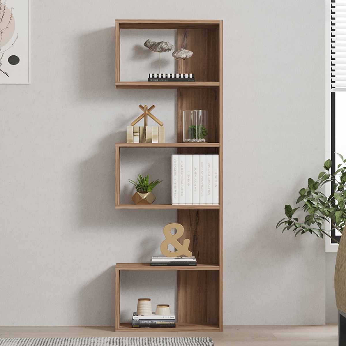 Βιβλιοθήκη Cascade pakoworld σε sonoma απόχρωση 51.8x22x150εκ Βιβλιοθήκη Cascade pakoworld σε sonoma απόχρωση 51.8x22x150εκ