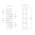 Βιβλιοθήκη Gridur pakoworld σε σκούρο καρυδί απόχρωση 44x29x140εκ Βιβλιοθήκη Gridur pakoworld σε σκούρο καρυδί απόχρωση 44x29x140εκ