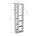 Βιβλιοθήκη Minicu pakoworld σε λευκή απόχρωση 44,4x19,6x150εκ Βιβλιοθήκη Minicu pakoworld σε λευκή απόχρωση 44,4x19,6x150εκ