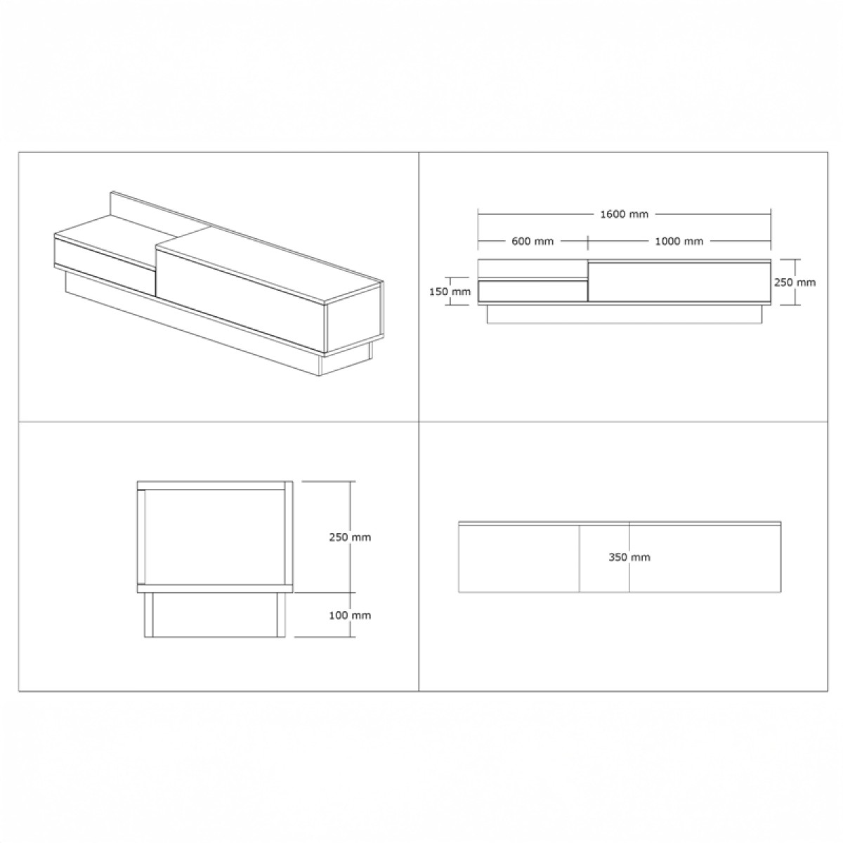 Έπιπλο τηλεόρασης Eclipse pakoworld σε κρεμ-oak απόχρωση 160x35x35εκ Έπιπλο τηλεόρασης Eclipse pakoworld σε κρεμ-oak απόχρωση 160x35x35εκ