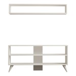 Σύνθετο σαλονιού Prestige pakoworld σε λευκή απόχρωση 120x29,6x50εκ Σύνθετο σαλονιού Prestige pakoworld σε λευκή απόχρωση 120x29,6x50εκ