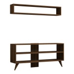 Σύνθετο σαλονιού Prestige pakoworld σε καρυδί απόχρωση 120x29,6x50εκ Σύνθετο σαλονιού Prestige pakoworld σε καρυδί απόχρωση 120x29,6x50εκ