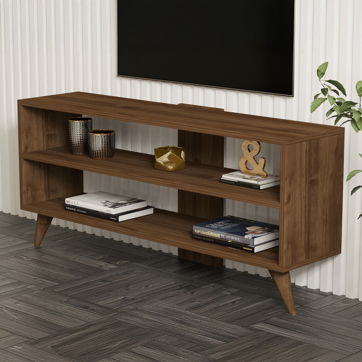 Σύνθετο σαλονιού Prestige pakoworld σε καρυδί απόχρωση 120x29,6x50εκ Σύνθετο σαλονιού Prestige pakoworld σε καρυδί απόχρωση 120x29,6x50εκ