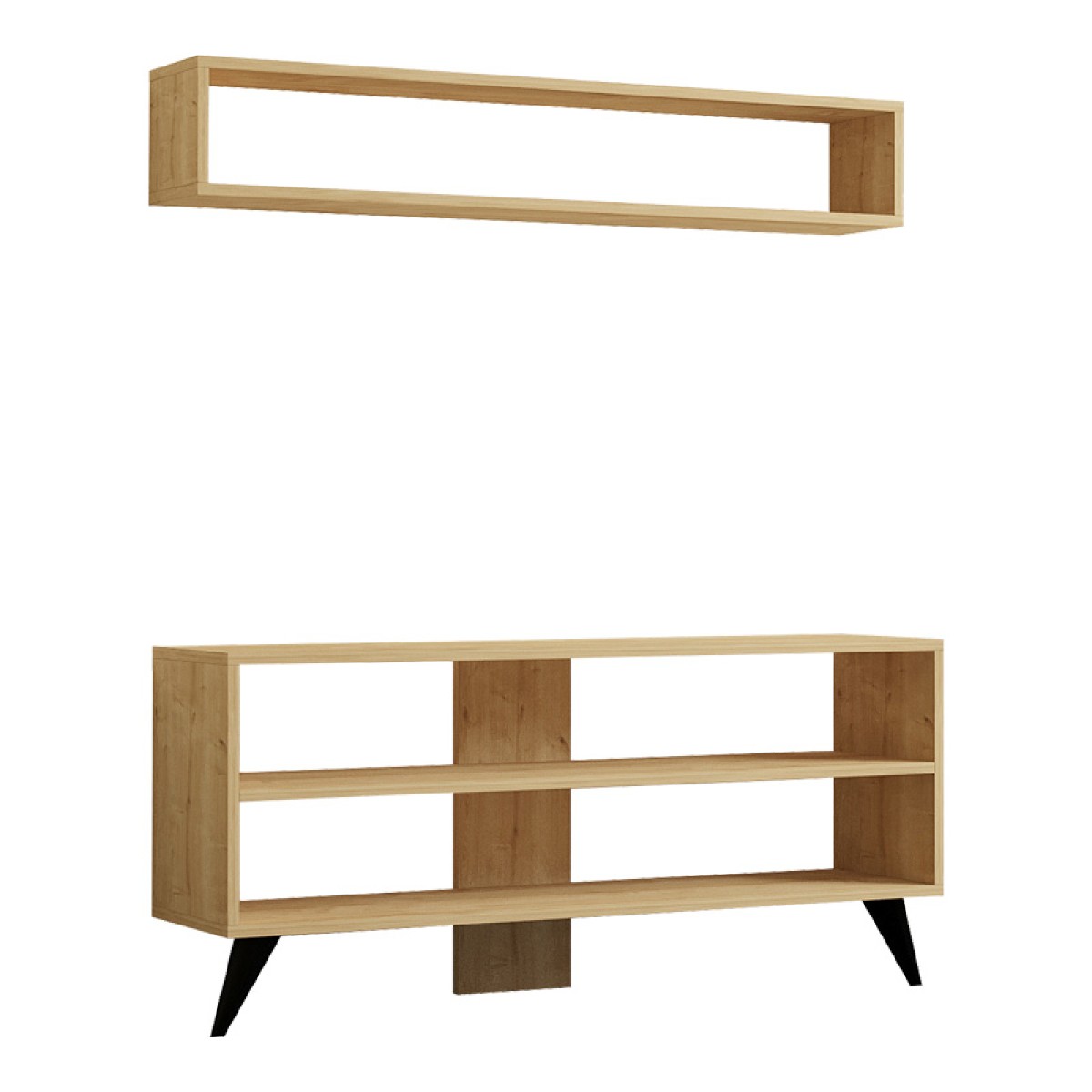 Σύνθετο σαλονιού Prestige pakoworld σε oak απόχρωση 120x29,6x50εκ Σύνθετο σαλονιού Prestige pakoworld σε oak απόχρωση 120x29,6x50εκ