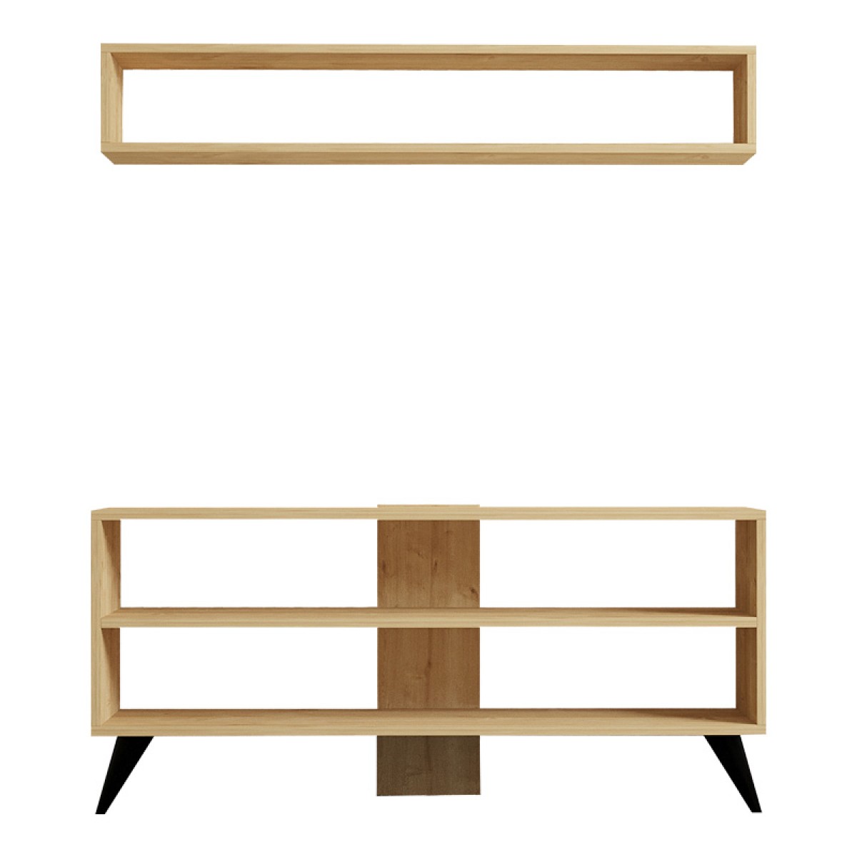 Σύνθετο σαλονιού Prestige pakoworld σε oak απόχρωση 120x29,6x50εκ Σύνθετο σαλονιού Prestige pakoworld σε oak απόχρωση 120x29,6x50εκ