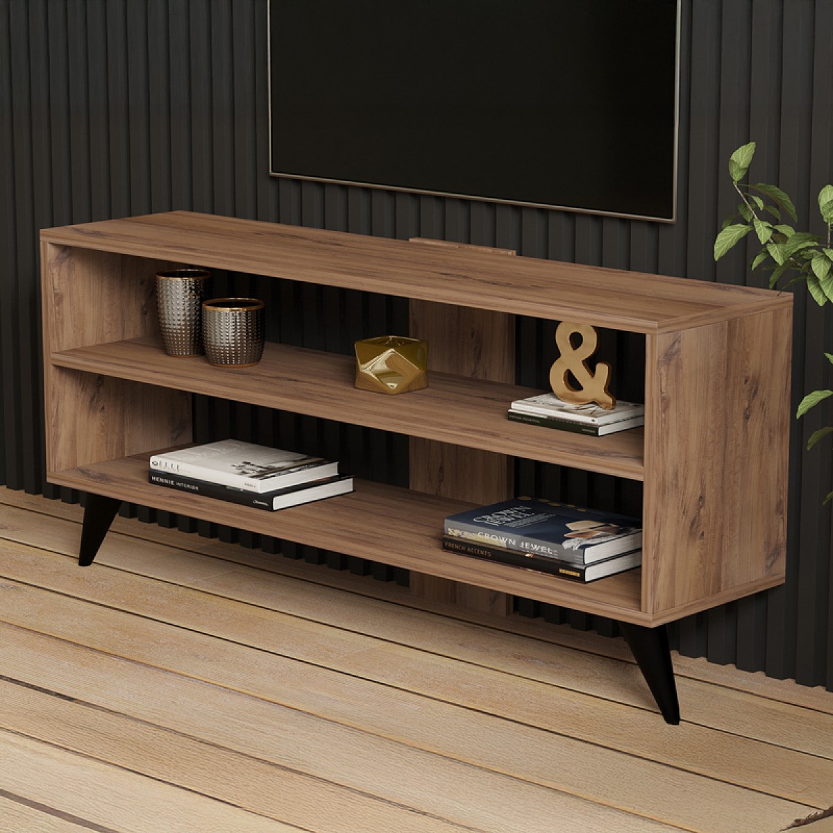 Έπιπλο τηλεόρασης Prestige pakoworld σε sonoma απόχρωση 120x29,6x50εκ Έπιπλο τηλεόρασης Prestige pakoworld σε sonoma απόχρωση 120x29,6x50εκ