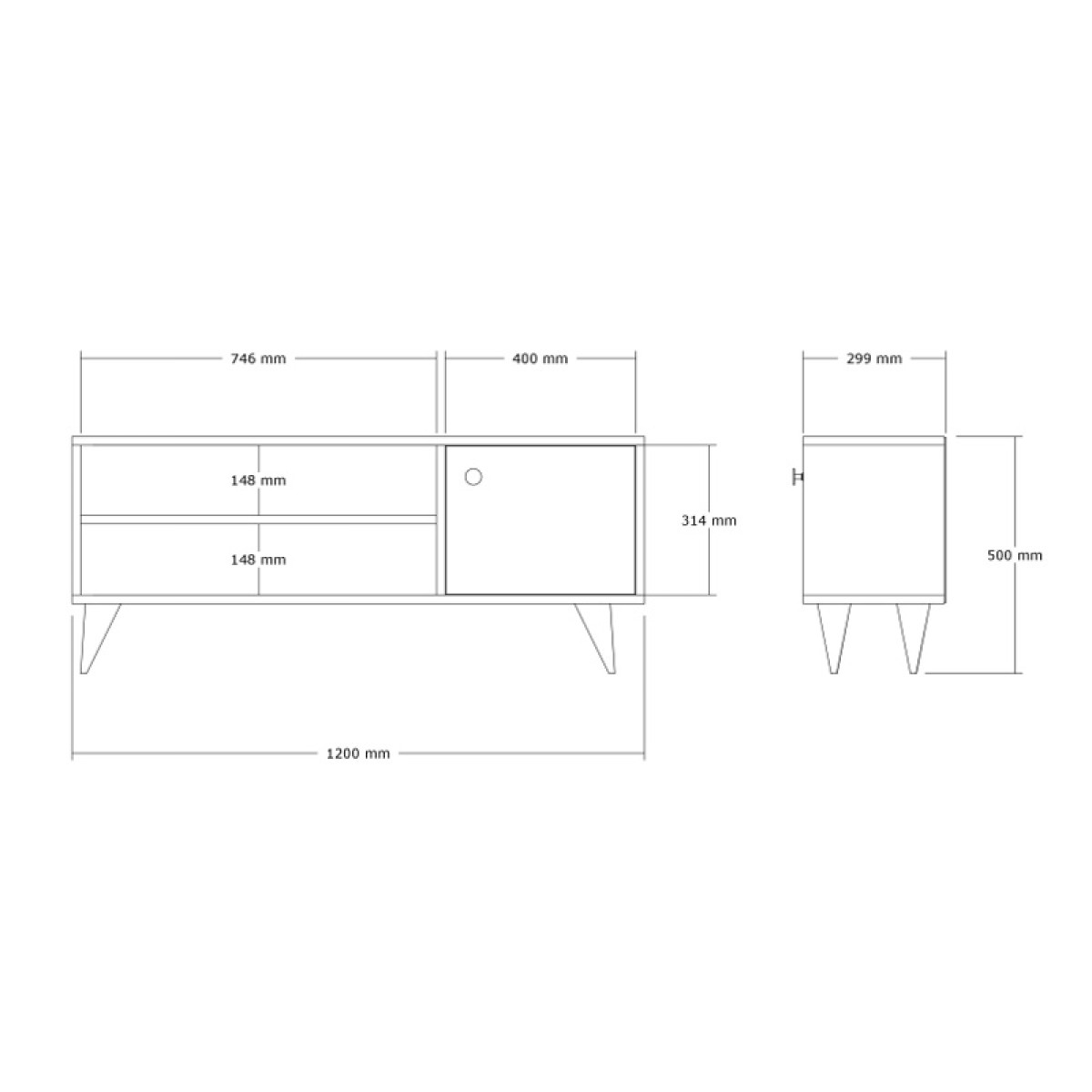 Έπιπλο τηλεόρασης Wison pakoworld σε oak απόχρωση 120x29x50εκ Έπιπλο τηλεόρασης Wison pakoworld σε oak απόχρωση 120x29x50εκ