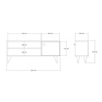 Έπιπλο τηλεόρασης Wison pakoworld σε oak απόχρωση 120x29x50εκ Έπιπλο τηλεόρασης Wison pakoworld σε oak απόχρωση 120x29x50εκ
