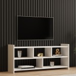 Έπιπλο τηλεόρασης Kapri pakoworld σε λευκή απόχρωση 120x28x55εκ Έπιπλο τηλεόρασης Kapri pakoworld σε λευκή απόχρωση 120x28x55εκ