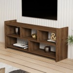 Έπιπλο τηλεόρασης Kapri pakoworld σε καρυδί απόχρωση 120x28x55εκ Έπιπλο τηλεόρασης Kapri pakoworld σε καρυδί απόχρωση 120x28x55εκ