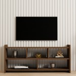 Έπιπλο τηλεόρασης Kapri pakoworld σε καρυδί απόχρωση 120x28x55εκ Έπιπλο τηλεόρασης Kapri pakoworld σε καρυδί απόχρωση 120x28x55εκ