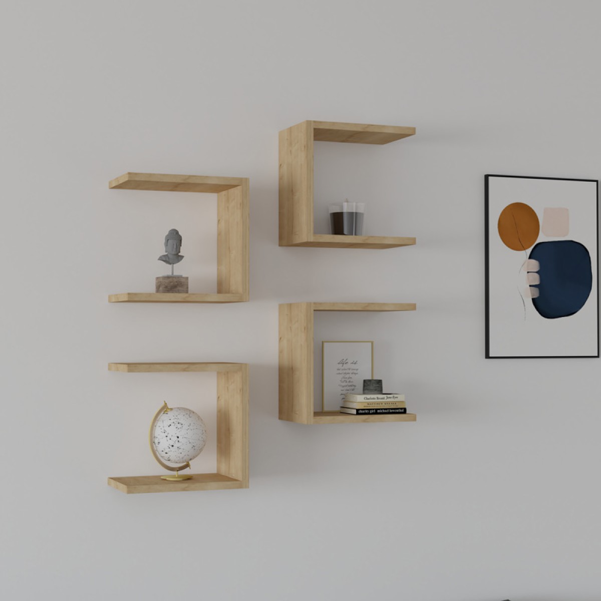 Ραφιέρα τοίχου Perari pakoworld 4τεμ.σε oak απόχρωση 30x19.6x30εκ Ραφιέρα τοίχου Perari pakoworld 4τεμ.σε oak απόχρωση 30x19.6x30εκ